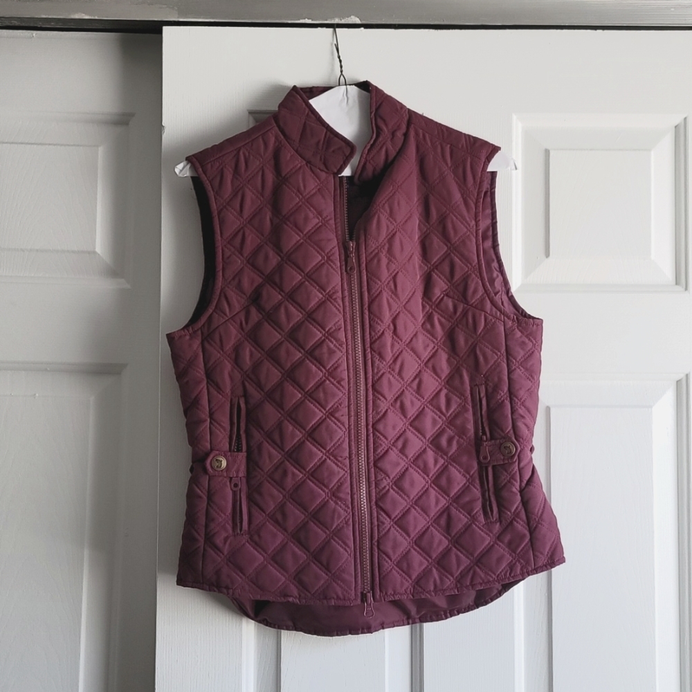 Riding Sport Equestrian Wear burgundy riding vest size S